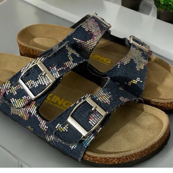 Viking Other - VIKING Kids Banff Slip-On Slides in Geo Denim